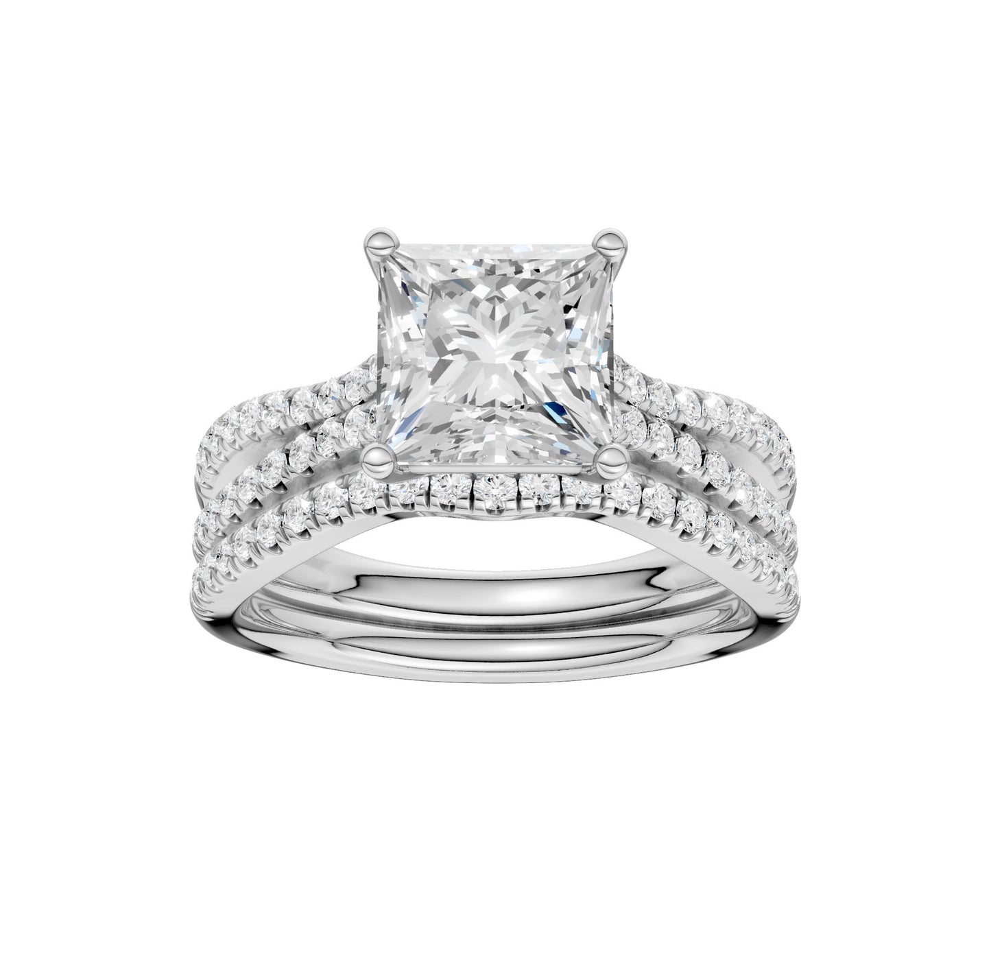 14K 2.40ct Lab Grown Diamond Bridal Set