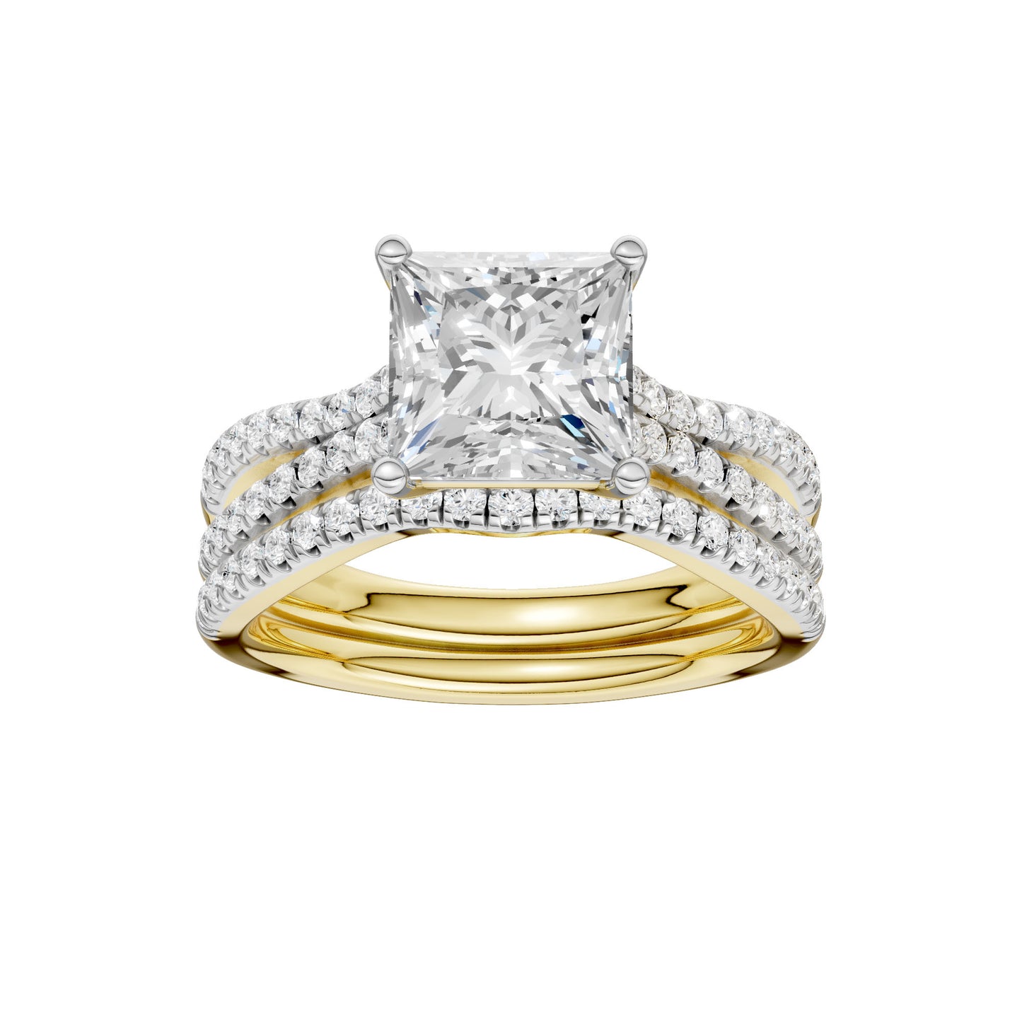 14K 2.40ct Lab Grown Diamond Bridal Set