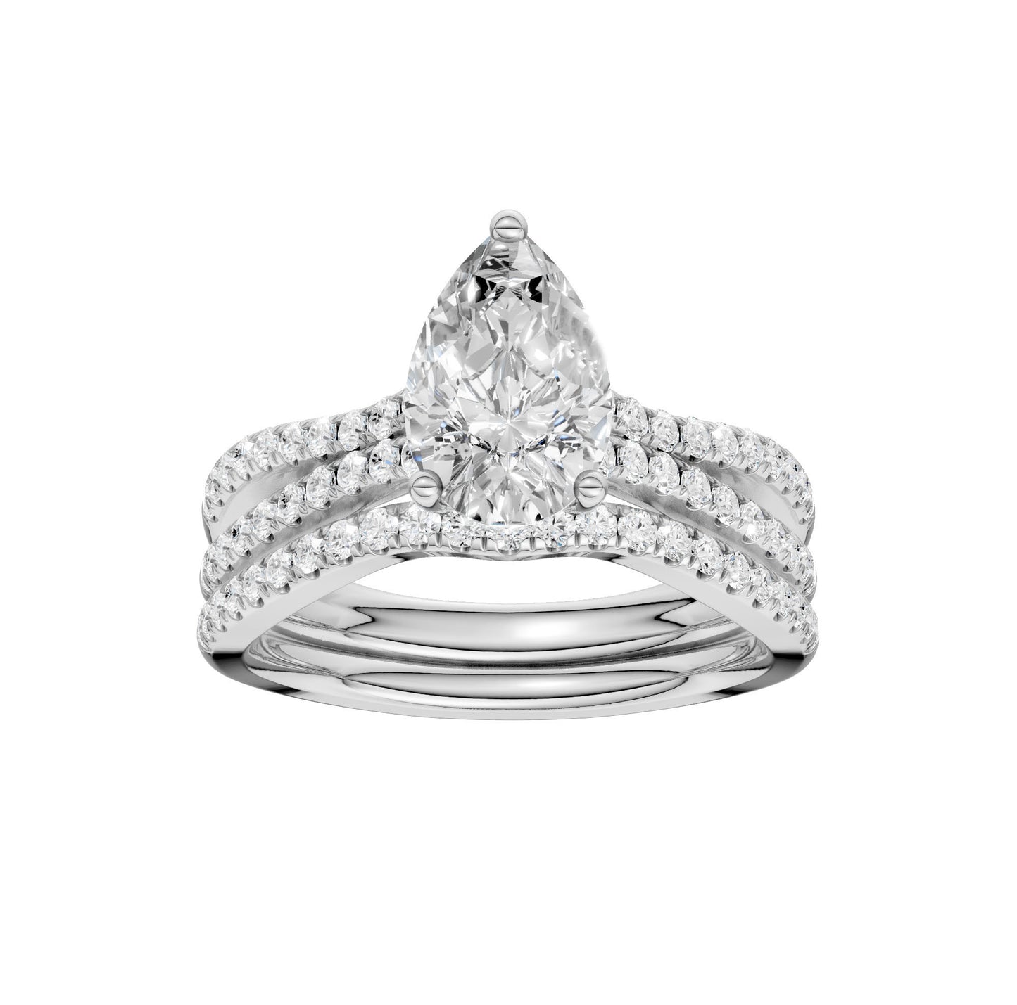 14K 1.40ct Lab Grown Diamond Bridal Set