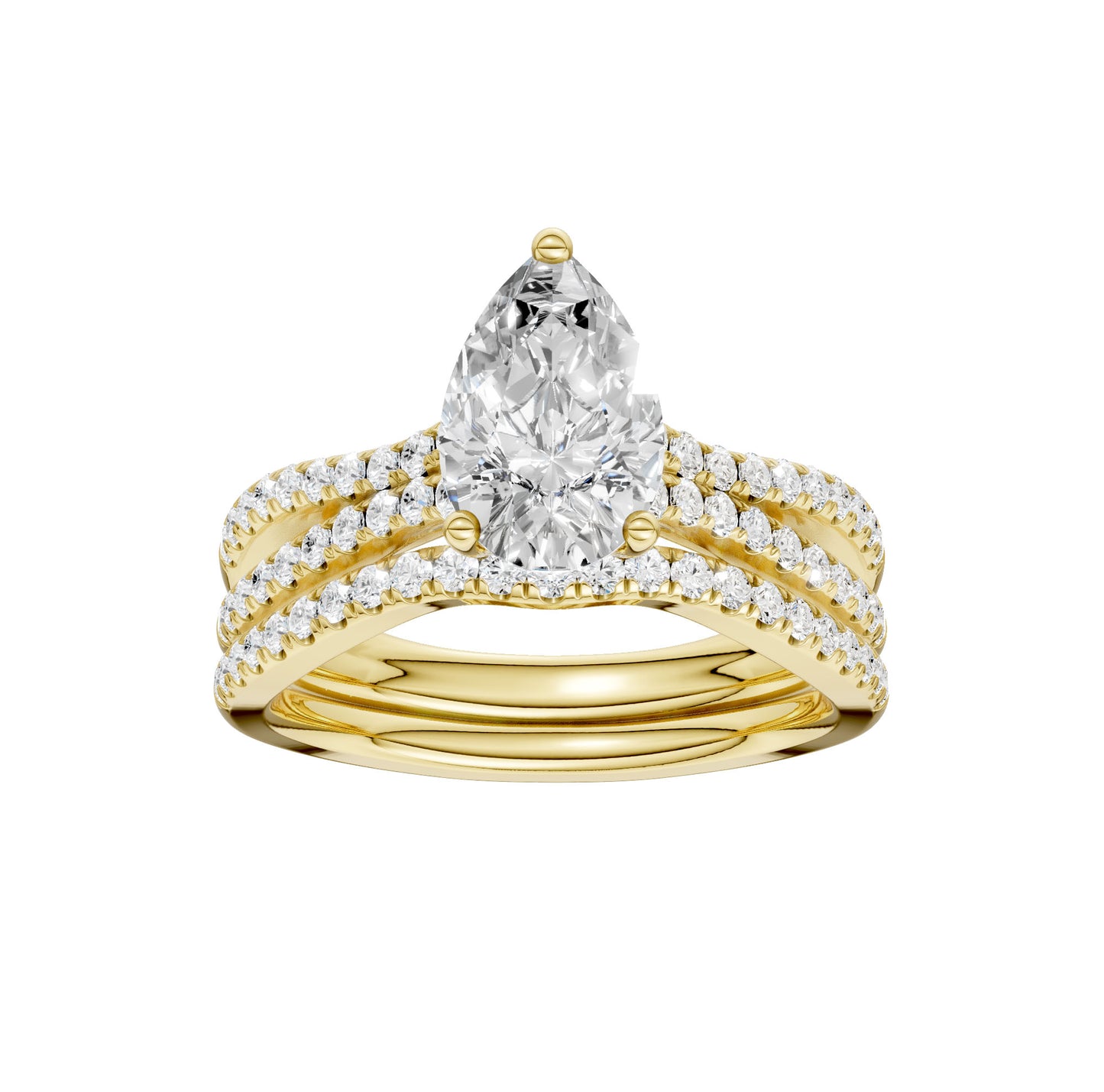 14K 1.40ct Lab Grown Diamond Bridal Set