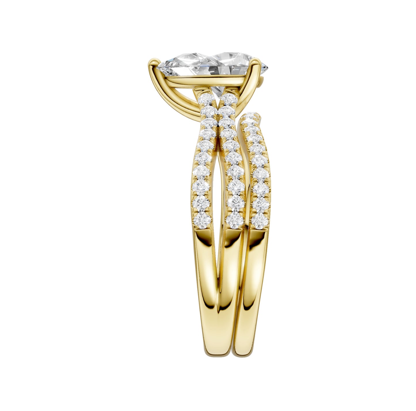 14K 1.40ct Lab Grown Diamond Bridal Set