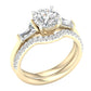 14K 2.15ct Lab Grown Bridal Set