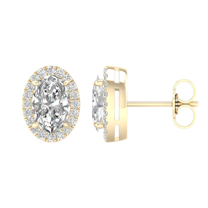 14K 2.25ct  Lab Grown Diamond Earrings