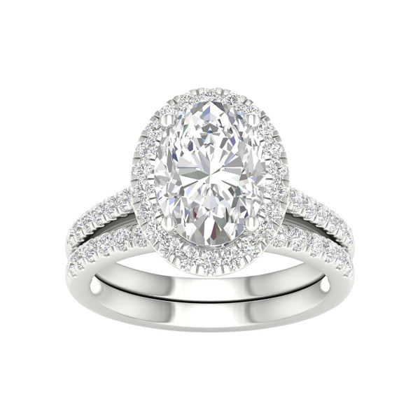 14K 3.75CT Lab Diamond Bridal Set