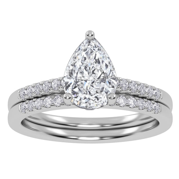 10K 1.28CT Certified Lab-Grown Diamond Bridal Set