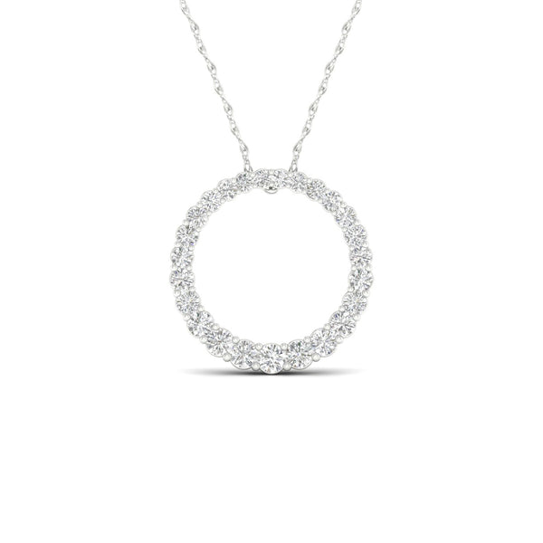 14K 1.00CT Lab Diamond Pendant