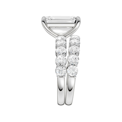 14K 4.00CT Certified Lab Grown Diamond Bridal Set