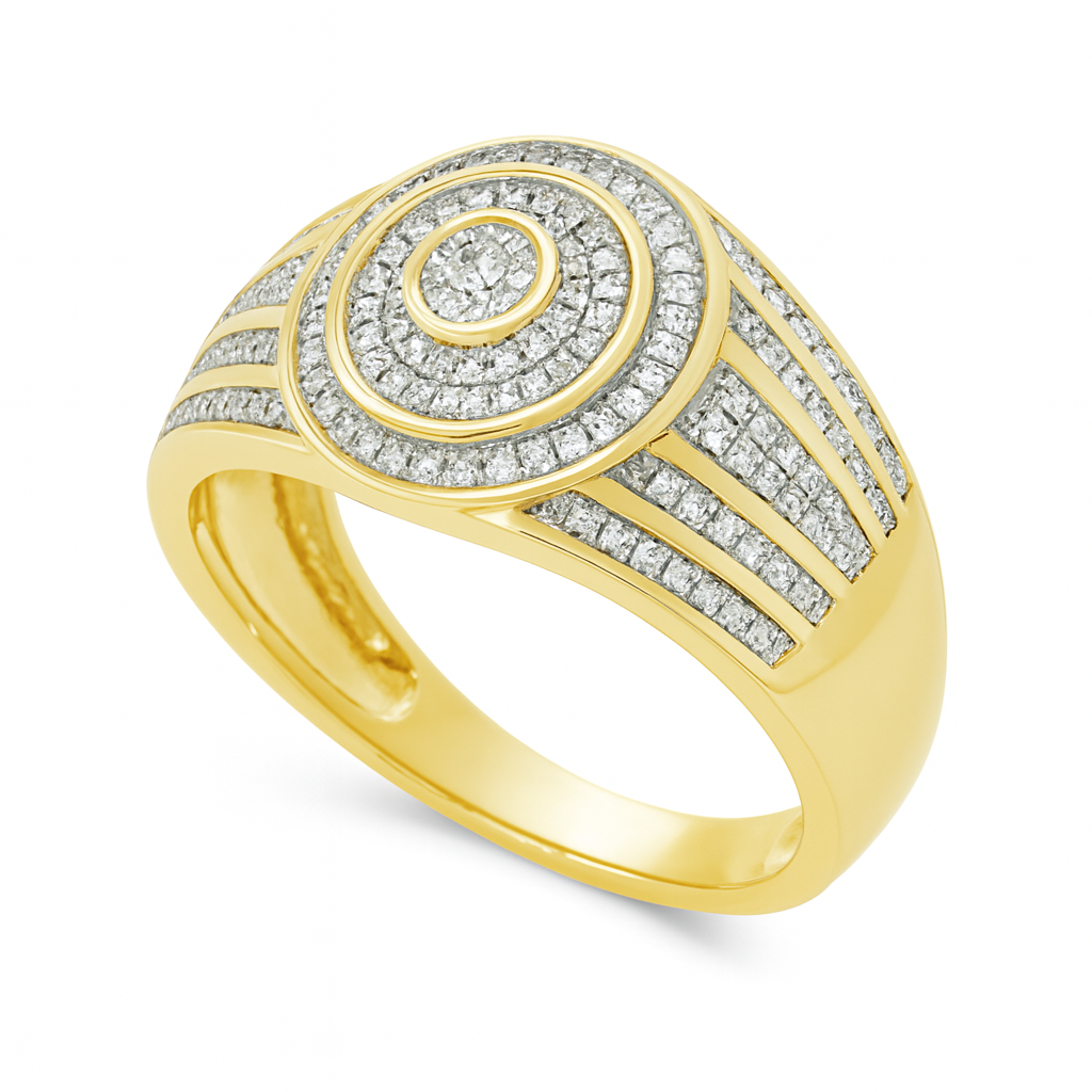 Diamond Ring .22 CTW Round Cut 10K Yellow Gold