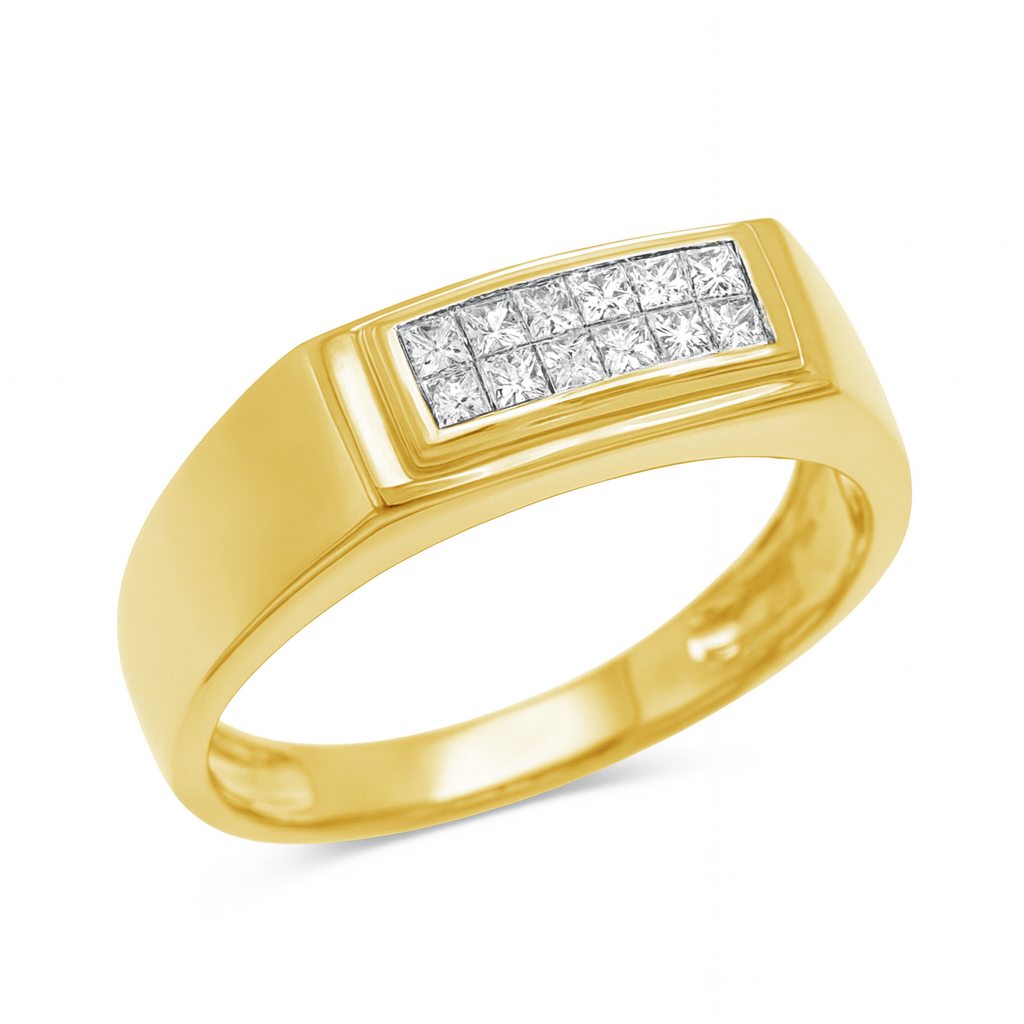 Diamond Band .25 CTW Princess Cut 14K Yellow Gold