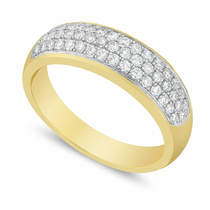 Diamond Band .58 CTW Round Cut 10K Yellow Gold