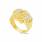 Diamond Designer Medusa Ring .25CTW Round Cut 10K Yellow Gold