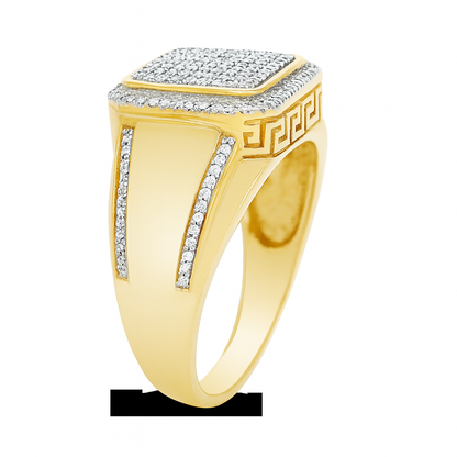Diamond Designer Ring .34 CTW Round Cut 10K Yellow Gold