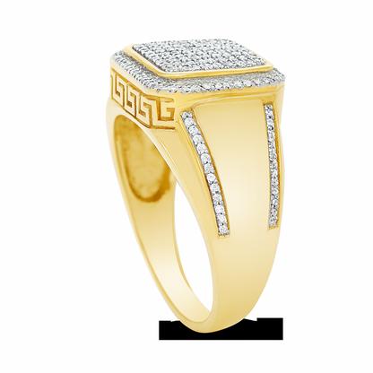 Diamond Designer Ring .34 CTW Round Cut 10K Yellow Gold