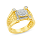 Diamond Nugget Ring .24 CTW Round Cut 10K Yellow Gold