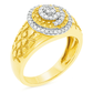 Diamond Nugget Ring .25 CTW Round Cut 10K Yellow Gold