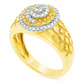 Diamond Nugget Ring .25 CTW Round Cut 10K Yellow Gold