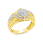 Diamond Nugget Ring .35 CTW Round Cut 10K Yellow Gold