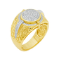 Diamond Nugget Ring .48 CTW Round Cut 10K Yellow Gold
