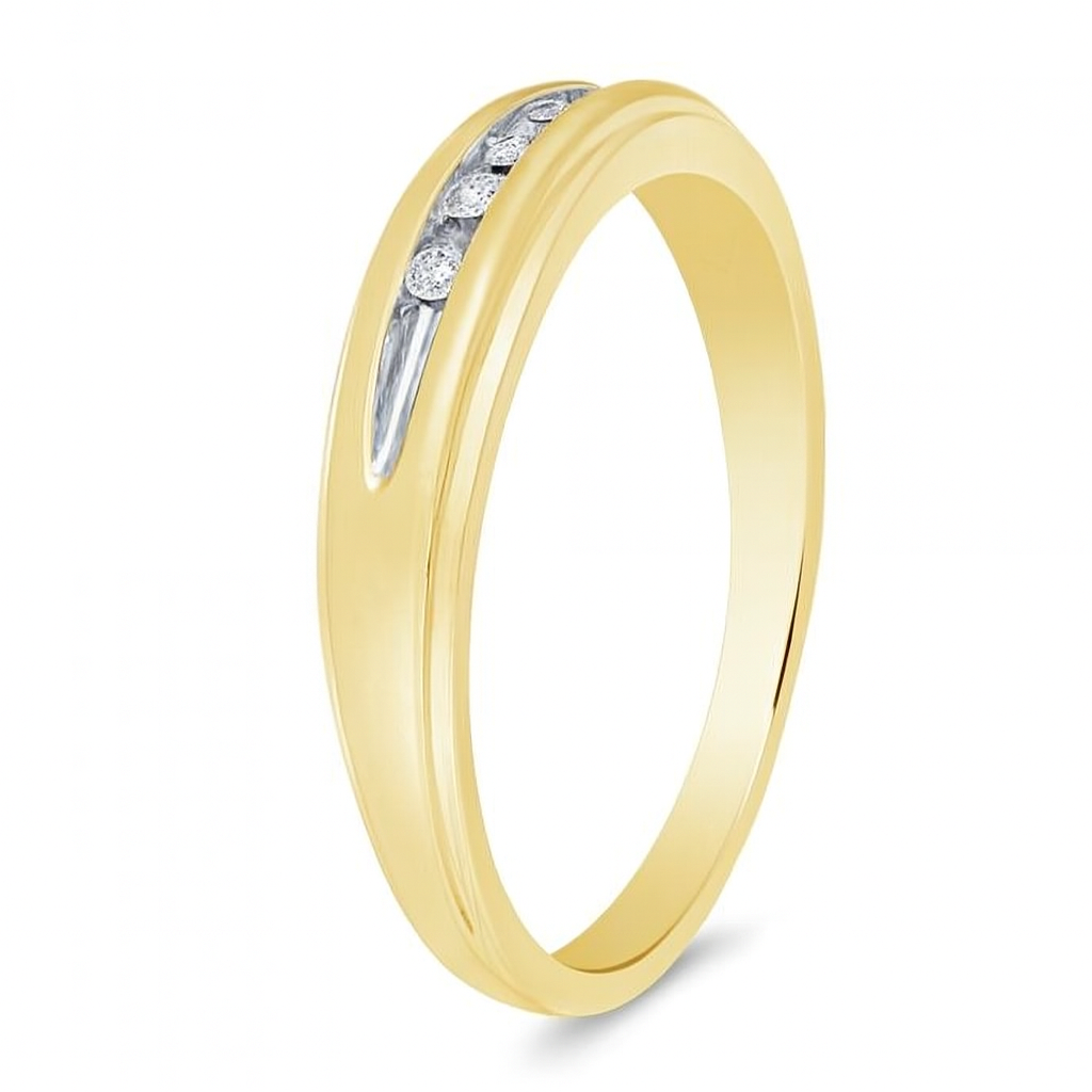 Diamond Ring .10 CTW Round Cut 10K Yellow Gold