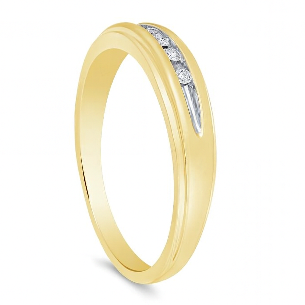 Diamond Ring .10 CTW Round Cut 10K Yellow Gold