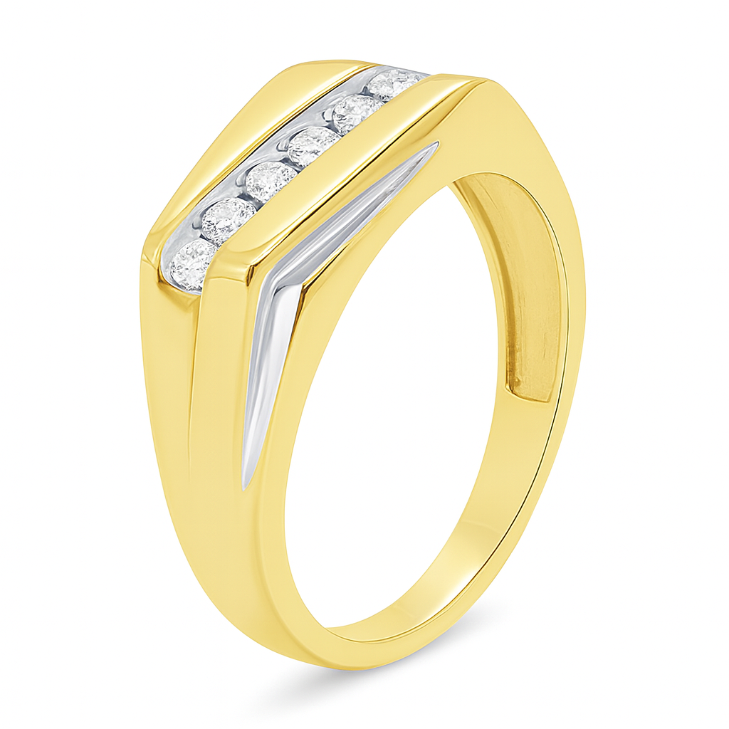 Diamond Ring .12 CTW Round Cut 10K Yellow Gold