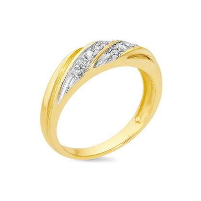 Diamond Ring .27 CTW Round Cut 10K Yellow Gold