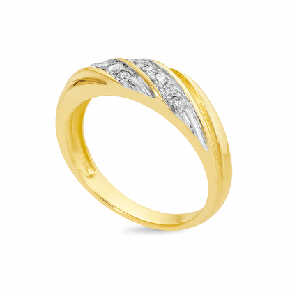 Diamond Ring .27 CTW Round Cut 10K Yellow Gold