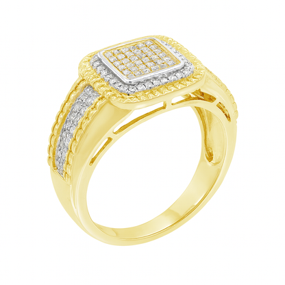 Diamond Ring .35 CTW Round Cut 10K Yellow Gold