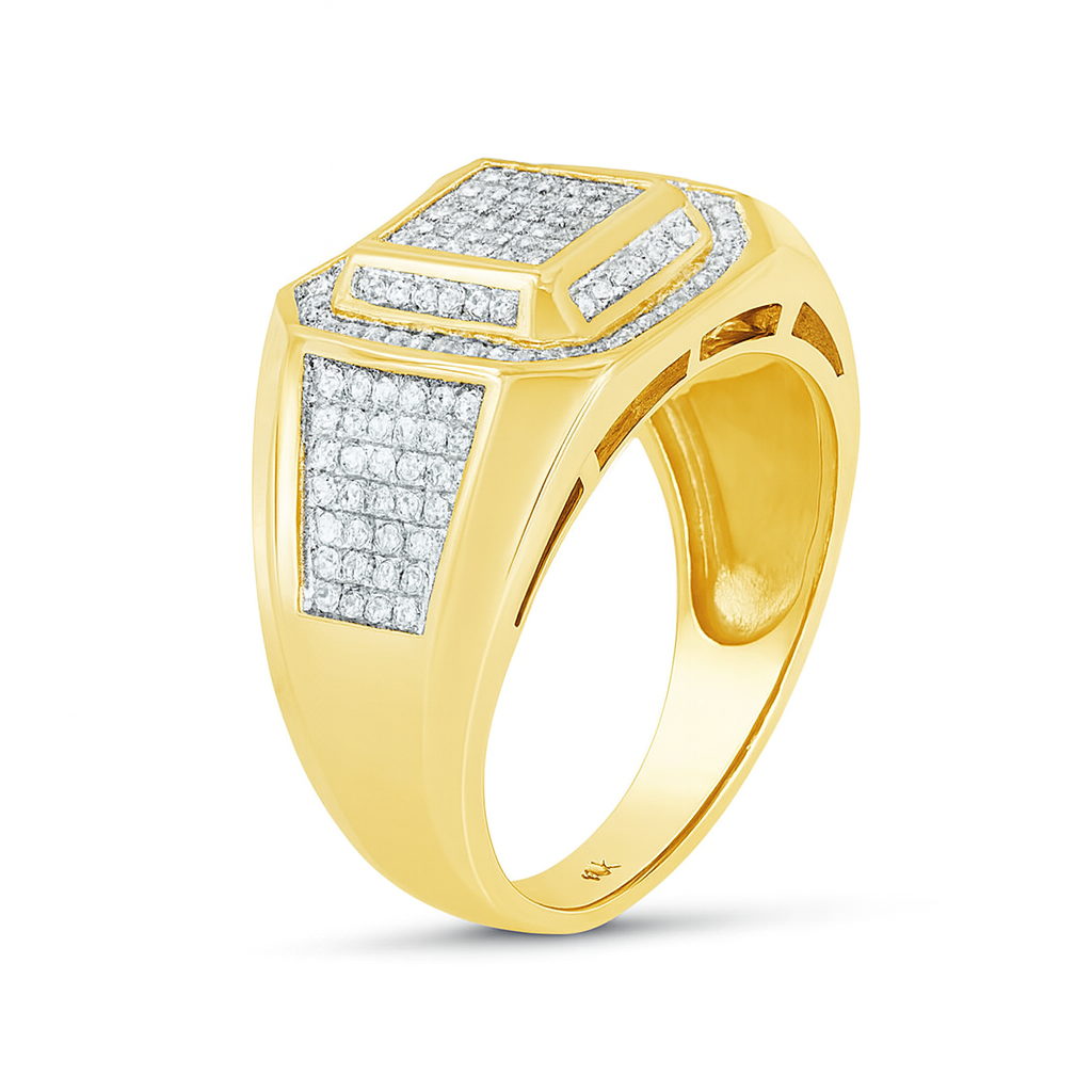 Diamond Ring .37 CTW Round Cut 10K Yellow Gold