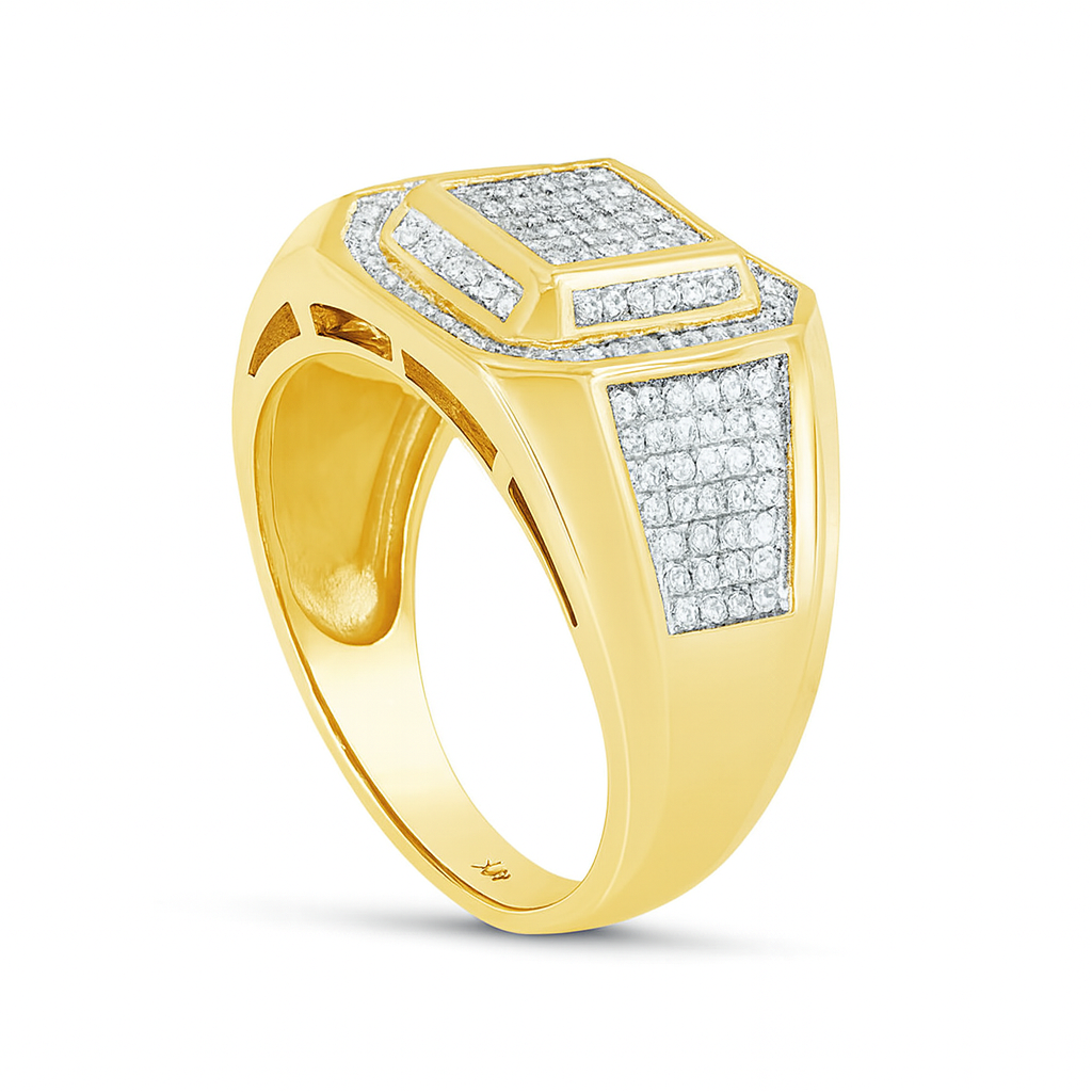 Diamond Ring .37 CTW Round Cut 10K Yellow Gold