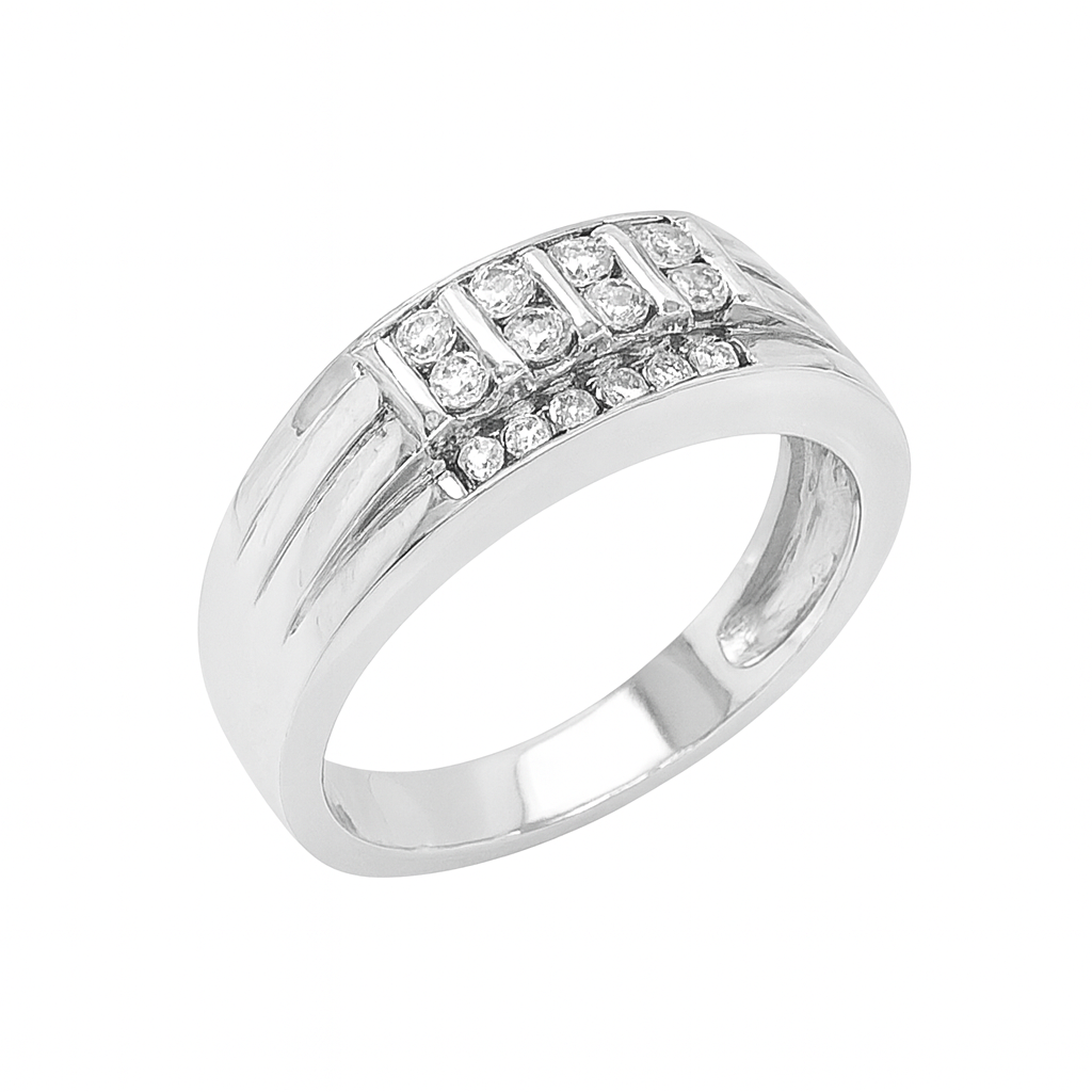 Diamond Ring .50 CTW Round Cut 10K Whiite Gold