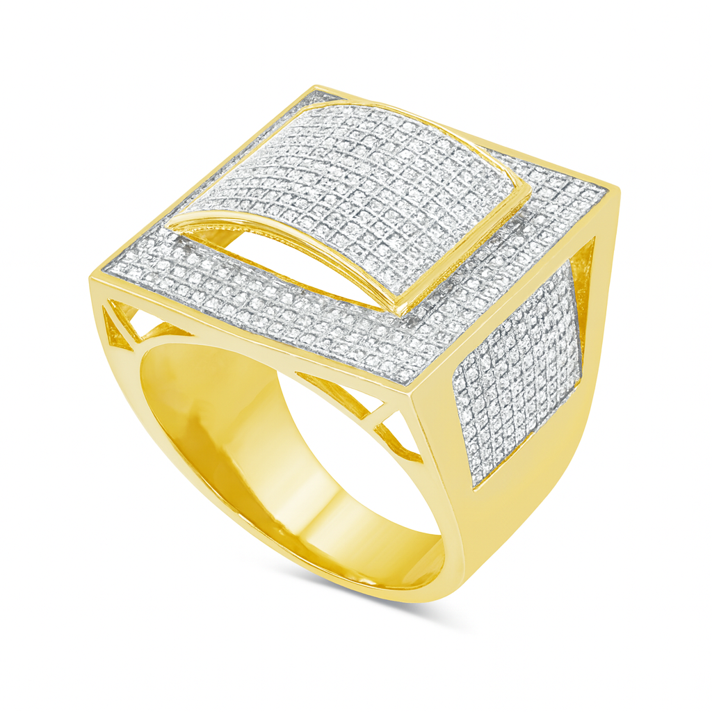 Diamond Ring 1.43 CTW Round Cut 10K Yellow Gold