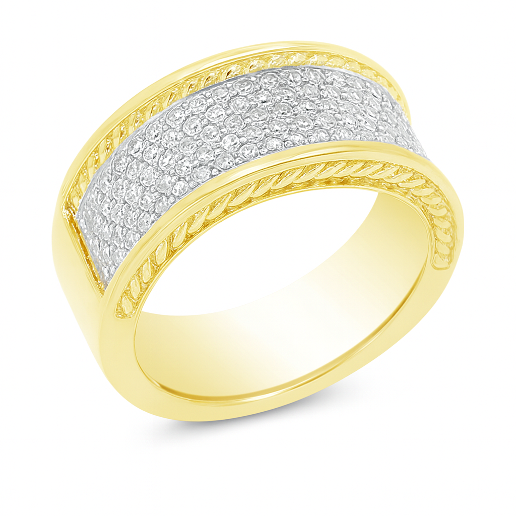 Diamond Ring 1.53 CTW Round Cut 10K Yellow Gold