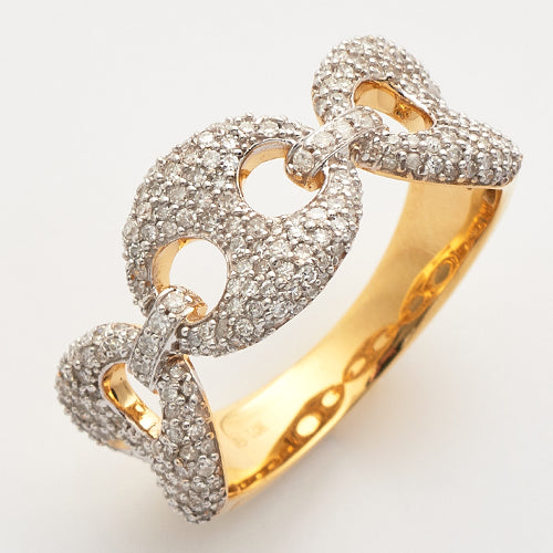 10KY 1.15CTW DIAMOND LINK MENS RING