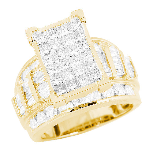 14KY 3.00CTW DIAMOND CINDERELLA RING