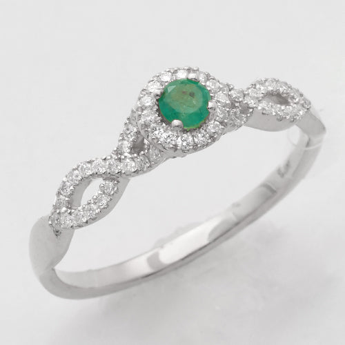 14KW 0.25CTW DIAMOND BRAIDED RING  W/