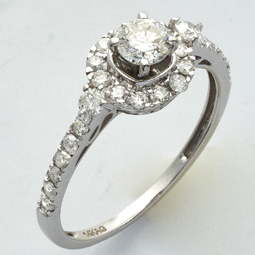 14KW 0.75CTW DIAMOND BRIDAL RING [0.32CT CTR]