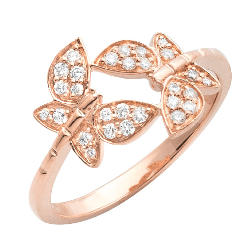14KR 0.25CTW DIAMOND OPEN DESIGN RING