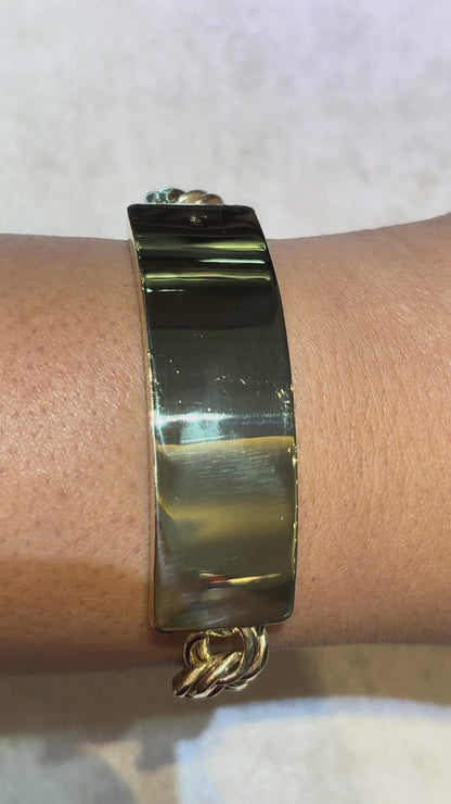 CHINO BRACELET WITH PLAIN PLATE ED000045