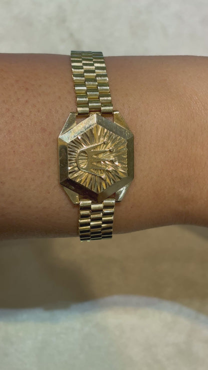 PRESIDENTIAL BRACELET WITH CROWN EMBLEM IN CENTER ED02150