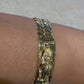 SEMI SOLID DOUBLE STRAND MIAMI CUBAN BRACELET WITH VVIRGIN MARY ON PLATE 27.60 GM