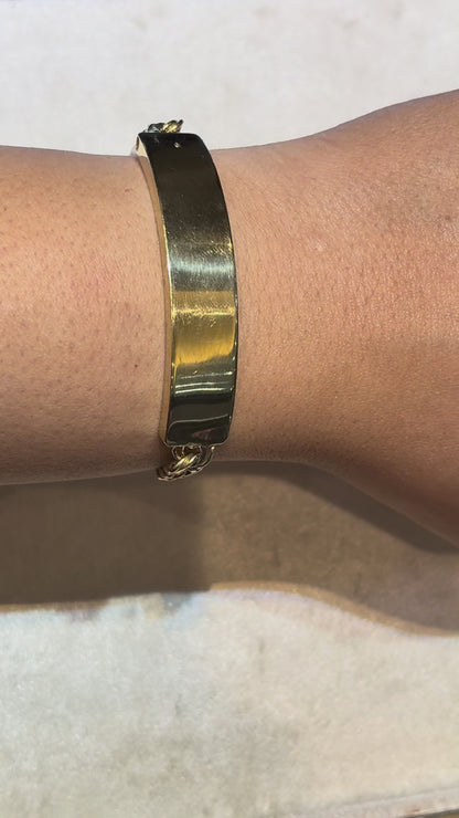 CHINO BRACELET WITH PLAIN PLATE ED002370