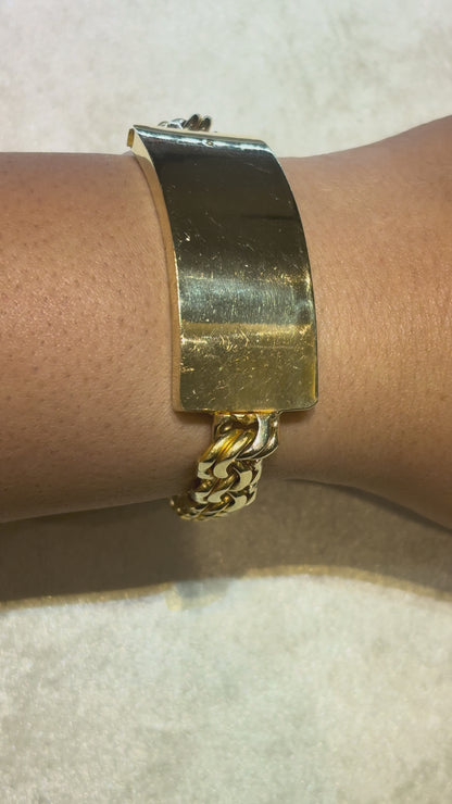 CHINO BRACELET CLOSED TIGHT LINK WITH PLAIN PLATE ED007170