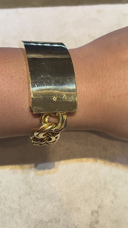 CHINO BRACELET WITH PLAIN PLATE ED00096