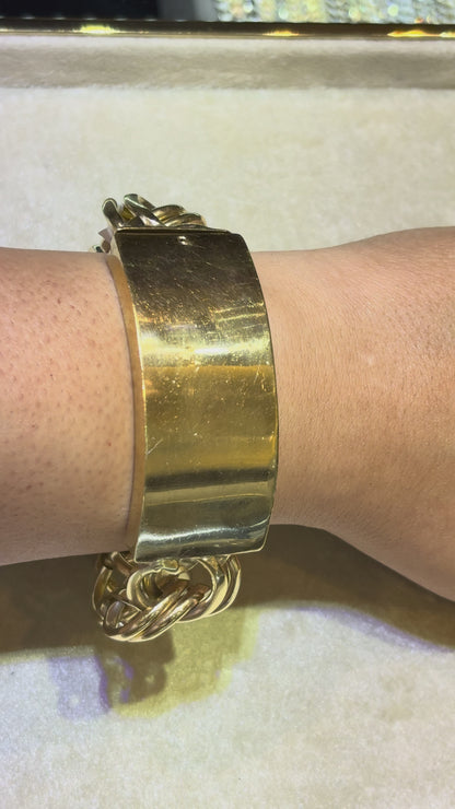CHINO BRACELET WITH PLAIN PLATE ED014520