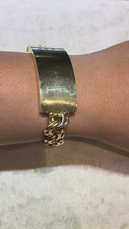 CHINO BRACELET WITH PLAIN PLATE ED00070