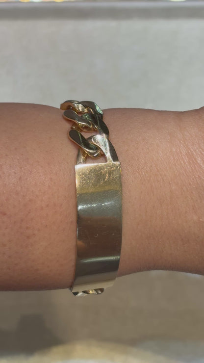 FIGARO BRACELET WITH PLAIN PLATE ED05810