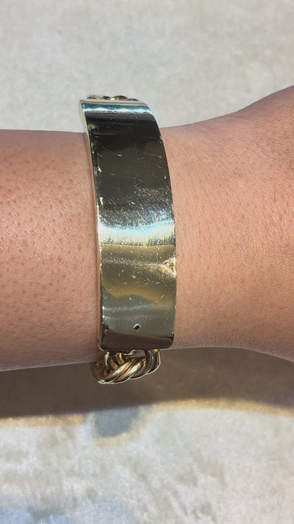 CHINO BRACELET WITH PLAIN PLATE EDO6520