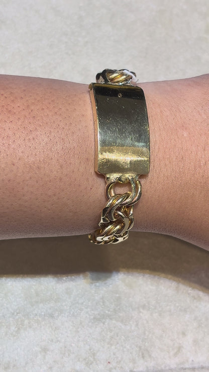 CHINO BRACELET WITH PLAIN PLATE ED05530