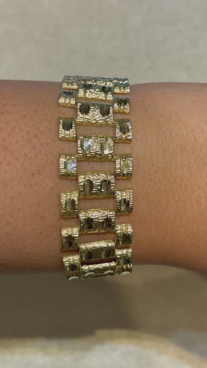 CUSTOM PRESIDENTIAL BRACELET WITH BRUSHED FINISH ED00030